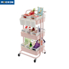 Rolling Trolley Organizer Fruit Basket Cart Storage Rack 3 Tier With Wheel, MX-D01
