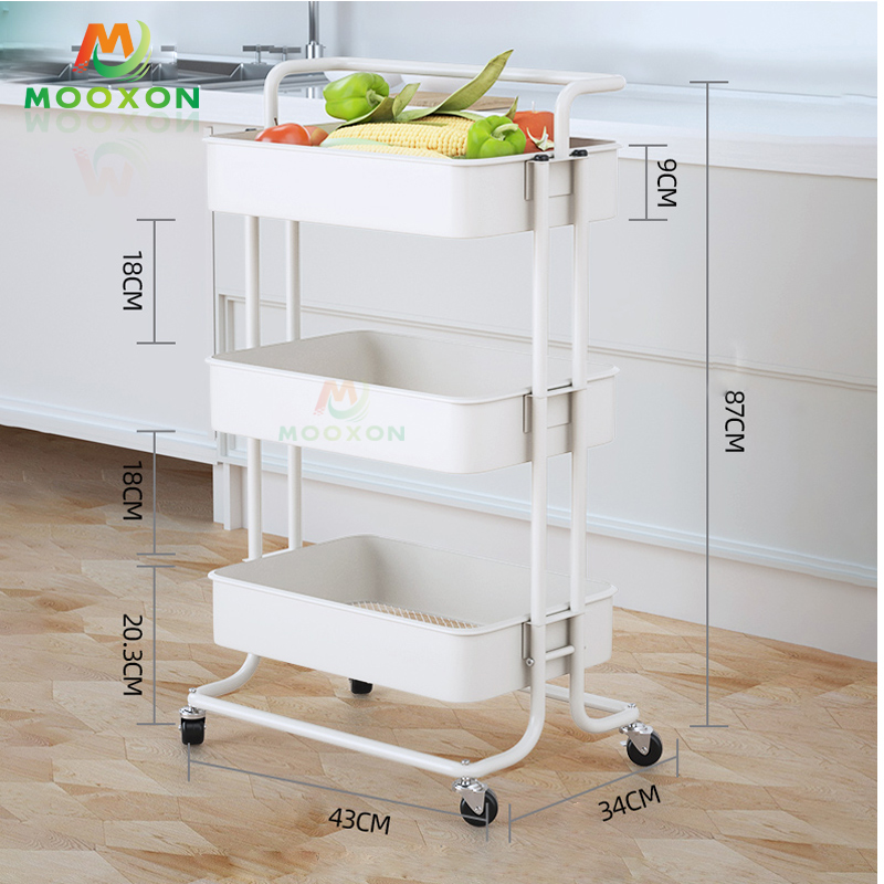 Utility Bedroom Storage Organizer Shelf Kitchen Rolling Carts And Trolleys