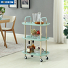 2/3 Tier Home Storage Shelves Rolling Organizer Nordic Trolley Storage Cart With Wheel 