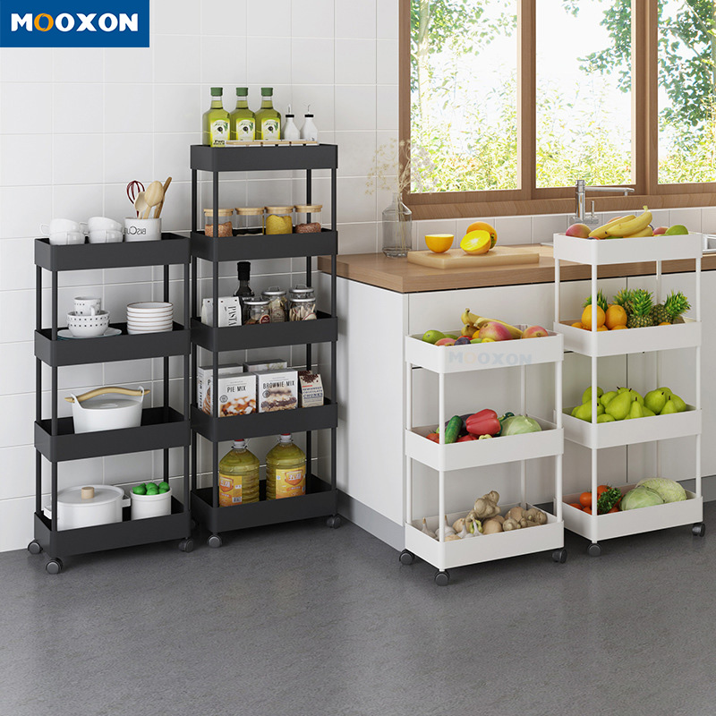 Kitchen Rolling Storage Cart Multi-Layer Fruit Trolley With Wheels, MX-D04