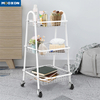 Bathroom Rolling Trolley Kitchen Cart Fruit Storage 3 Tier With Wheels, MX-D17-02