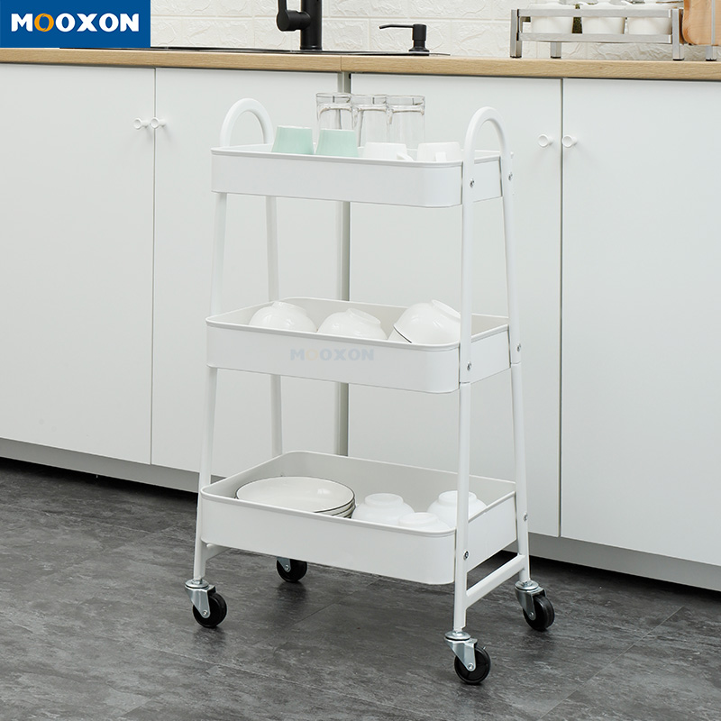 Rolling Household Utility Hand Carts Shelves Storage Home Bathroom Kitchen Trolley