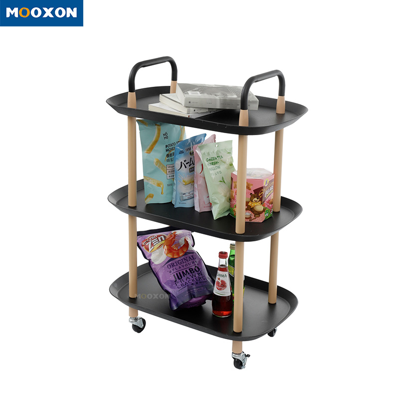 3-Shelf Durable Rolling Hand Cart Utility Trolley Organizer Home Office Kitchen Storage Holders