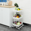 3 Tier Kitchen Bathroom Storage Trolley Organizer Shelves Rolling Service Cart