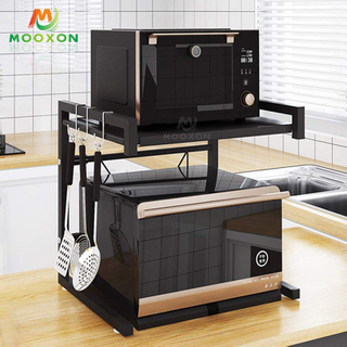 Expandable Kitchen Organizer Shelf Microwave Oven Stand Storage Holders & Racks